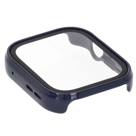 Etui ze szkłem do zegarka Bizon Case Watch Adamo do Huawei Watch Fit 4, niebieskie