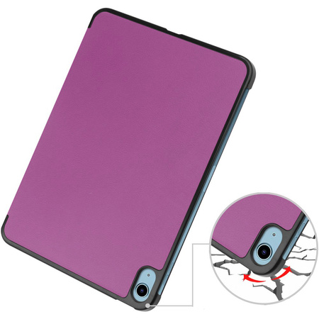 Etui Bizon Case Tab Croc do iPad 11 / 10 gen. 2025 / 2022, ciemnofioletowe