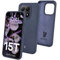 Silikonowe etui Bizon Soft Case do Xiaomi 15T, ciemnoniebieskie