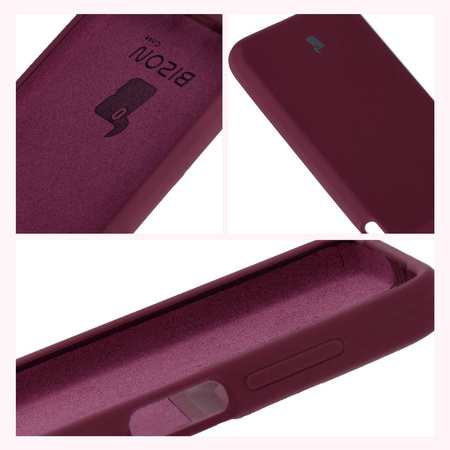 Silikonowe etui Bizon Soft Case do Motorola Moto G55 5G, ciemnofioletowe