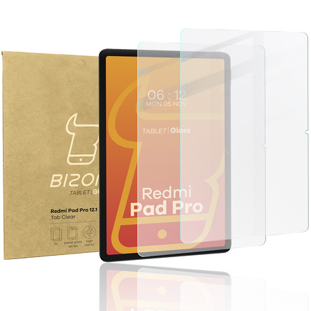 Szkło hartowane do tabletu Bizon Glass Tab Clear Duo do Xiaomi Redmi Pad Pro 12.1, 2 sztuki