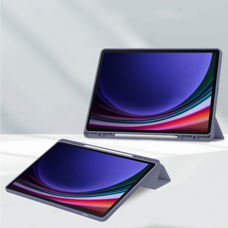 Etui Bizon Case Tab Clear Matt do Galaxy Tab S10 Plus / S9 Plus, lawendowe