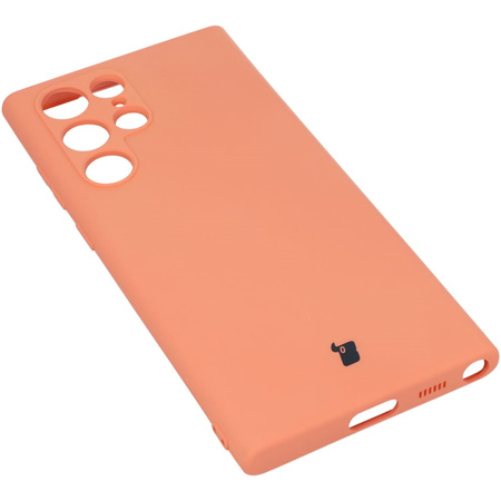 Etui Bizon Case Silicone do Galaxy S22 Ultra, pomarańczowe