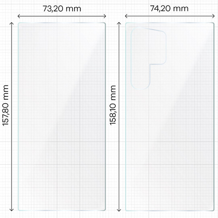 Folia hydrożelowa na tył i przód Bizon Glass Hydrogel Pack do Galaxy S24 Ultra