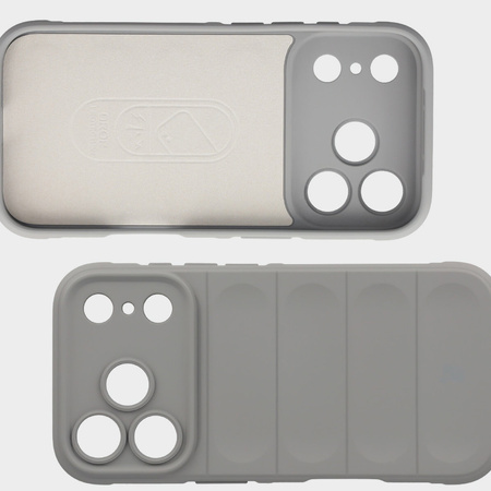 Pancerne etui Bizon Case Tur do iPhone 17 Pro, jasnoszare