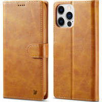 Etui Bizon Case Wallet do iPhone 14 Pro, jasnobrązowe