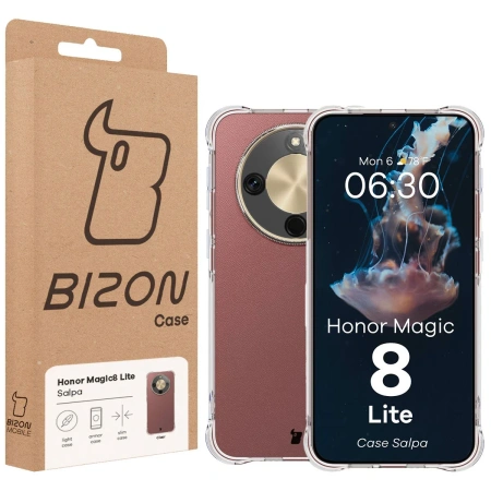 Elastyczne etui Bizon Case Salpa do Honor Magic8 Lite, przezroczyste