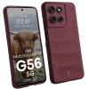 Pancerne etui Bizon Case Tur do Motorola Moto G56 5G, burgundowe