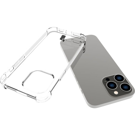 Etui + 2x szkło + obiektyw Bizon Case Clear Pack do iPhone 14 Pro Max, przezroczyste