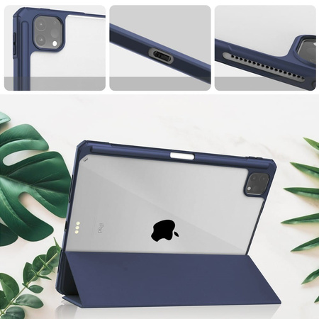 Etui Bizon Case Tab Clear Matt do iPad Pro 11 2022/2021/2020/2018, granatowe