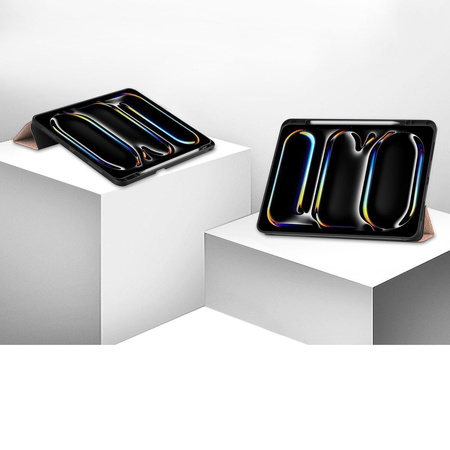 Etui Bizon Case Tab Lizard do iPad Pro 13" 7 gen. 2024, różowozłote
