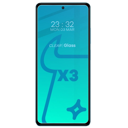 3x Szkło hartowane + szybka na aparat Bizon Glass Clear 2 Pack do Poco X5 Pro