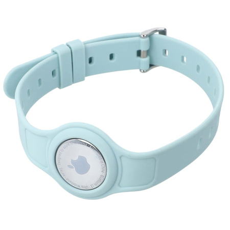 Etui Bizon Case Locator Pets do Apple AirTag, turkusowe