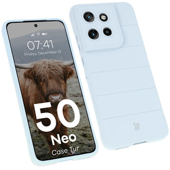 Pancerne etui Bizon Case Tur do Motorola Edge 50 Neo, jasnoniebieskie