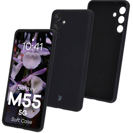 Silikonowe etui Bizon Soft Case do Galaxy M55 5G, czarne