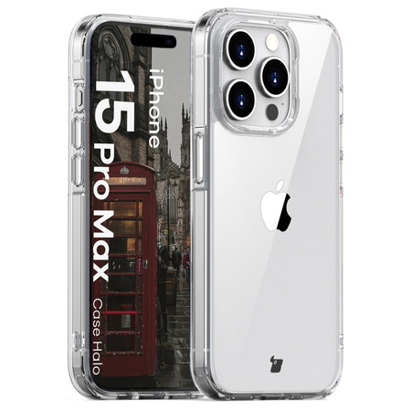 Etui Bizon Case Halo do iPhone 15 Pro Max, przezroczyste
