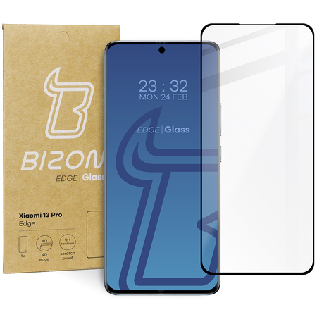 Szkło hartowane Bizon Glass Edge do Xiaomi 13 Pro, czarne