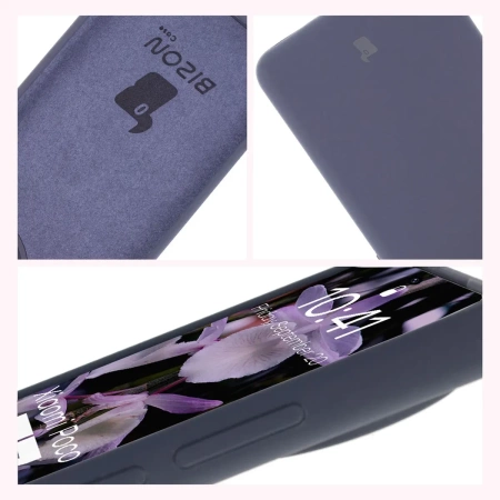 Silikonowe etui Bizon Soft Case do Xiaomi POCO F7 Pro, ciemnoniebieskie