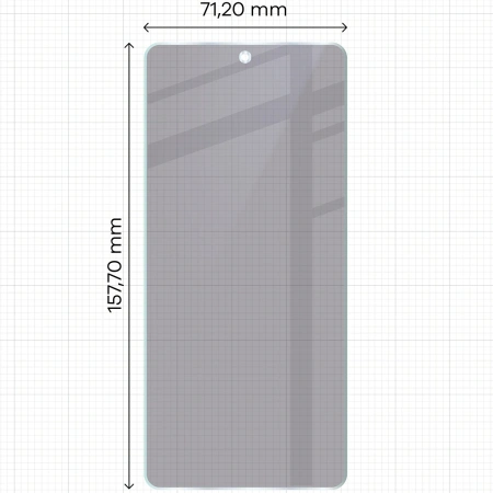 Prywatyzujące szkło hybrydowe Bizon Glass Mule Shadow do Oppo Reno13 F, matowe