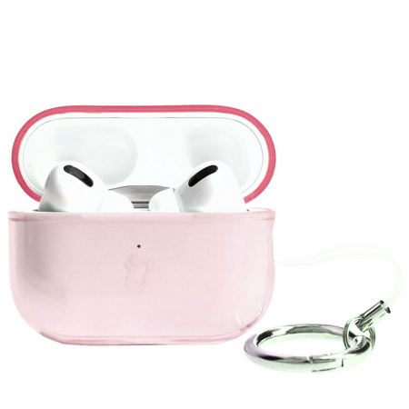 Etui Bizon Case Headphone Clear do Airpods Pro 2, przezroczysto-różowe
