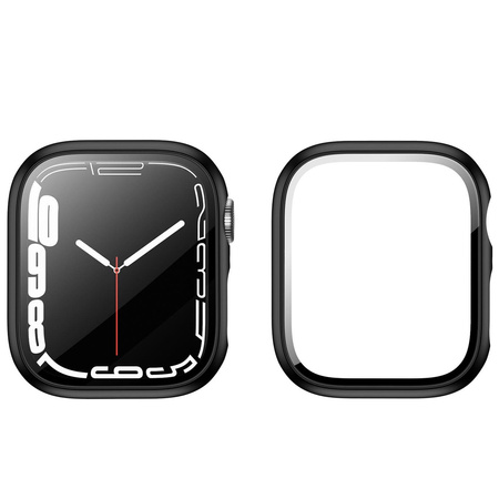Etui ze szkłem Bizon Case, Case Watch Adamo Apple Watch 8/7 41mm, czarne