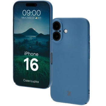 Etui Bizon Case Łupka do iPhone 16, niebieskie