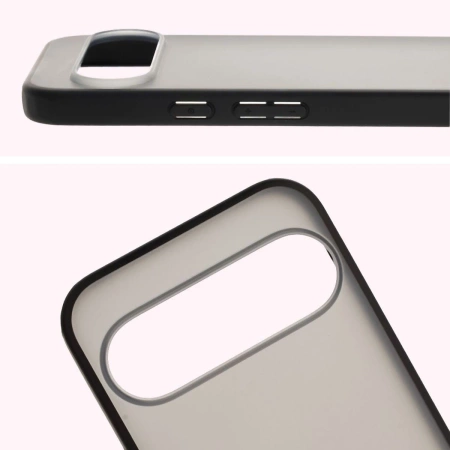 Etui Bizon Case Angelo do Pixel 10 Pro XL, półprzezroczyste z czarną ramką