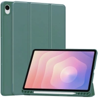 Etui z klapką Bizon Case Tab Lizard do Galaxy Tab S11, ciemnozielone