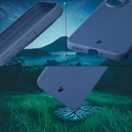 Etui Bizon Case Łupka do Xiaomi POCO F7, niebieskie