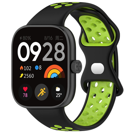 Pasek Bizon Strap Watch Octo do Redmi Watch 4 / Xiaomi Smart Band 9 Pro / 8 Pro, czarno-zielony