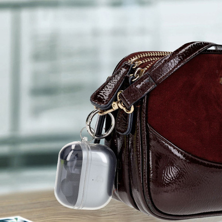 Elastyczne etui z karabińczykiem Bizon Case Headphone Clear do Galaxy Buds 3/3 Pro/3 FE przeźroczyste