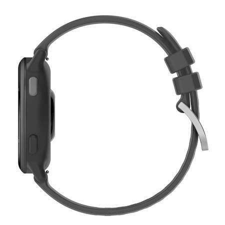 Pasek silikonowy do smartwatcha, Bizon Strap Watch Silicone Pro T, Quick Release 20 mm, szary