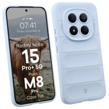 Pancerne etui Bizon Case Tur do Xiaomi Redmi Note 15 Pro Plus 5G / POCO M8 Pro 5G, jasnoniebieskie