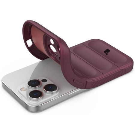 Pancerne etui Bizon Case Tur do iPhone 14 Pro, burgundowe