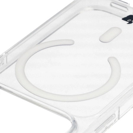 Etui z pierścieniem magnetycznym Bizon Case CrystalO do iPhone 17 Pro, przezroczyste