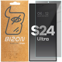 Prywatyzujące szkło hartowane Bizon Glass Clear Shadow do Galaxy S24 Ultra, przyciemniane