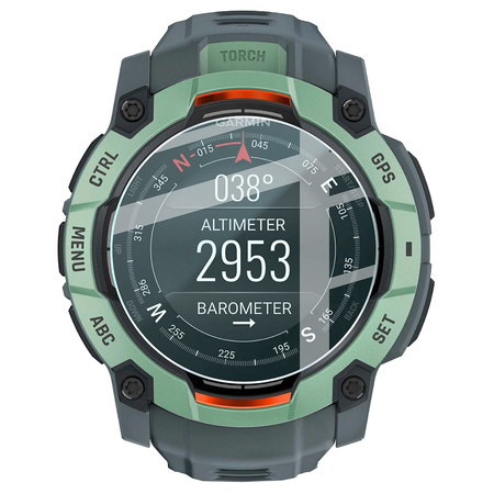 Szkło hartowane na ekran Bizon Glass Watch Clear do Garmin Instinct 3 45 mm