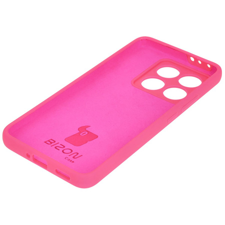 Silikonowe etui Bizon Soft Case do Xiaomi 14T, neonowo-różowe