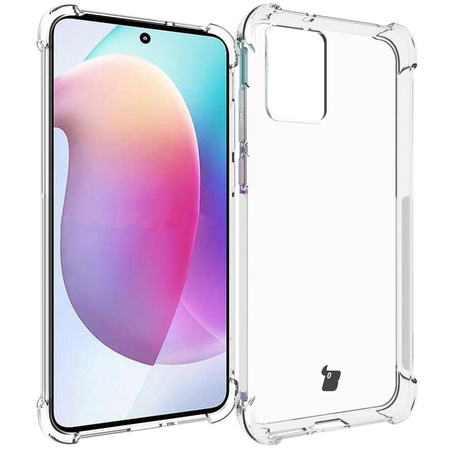 Etui + 2x folia + obiektyw Bizon Case Clear Pack do Motorola Moto Edge 30 Neo, przezroczyste
