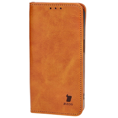Etui z klapką Bizon Case Pocket Pro do iPhone 15, brązowe