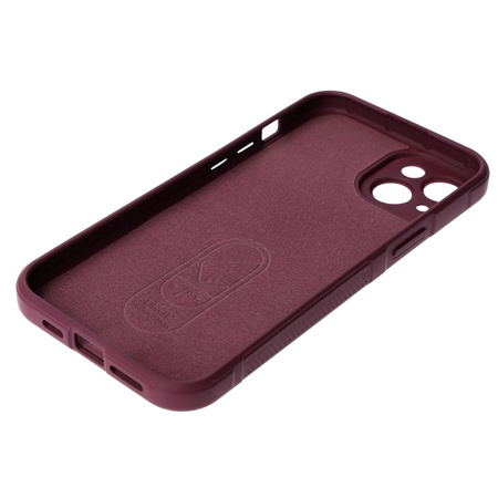 Pancerne etui Bizon Case Tur do iPhone 15 Plus, burgundowe