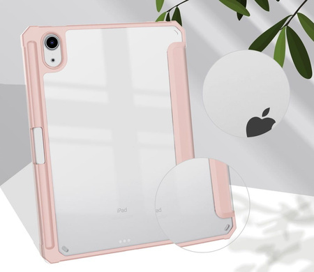 Etui Bizon Case Tab Clear Matt do Apple iPad Mini (A17 Pro) 2024 / iPad Mini 6 2021, różowozłote