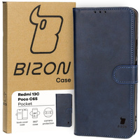 Etui z klapką Bizon Case Pocket do Xiaomi Redmi 13C / Xiaomi Poco C65, granatowe