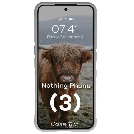Pancerne etui Bizon Case Tur do Nothing Phone (3), jasnoszare