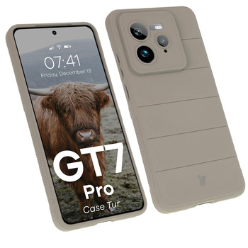 Pancerne etui Bizon Case Tur do Realme GT 7 Pro, jasnoszare