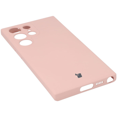 Etui Bizon Case Silicone Sq do Galaxy S23 Ultra, jasnoróżowe