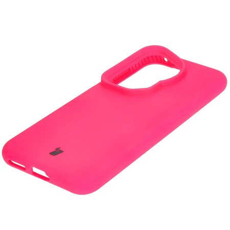 Silikonowe etui Bizon Soft Case do Huawei Pura 70, neonowo-różowe