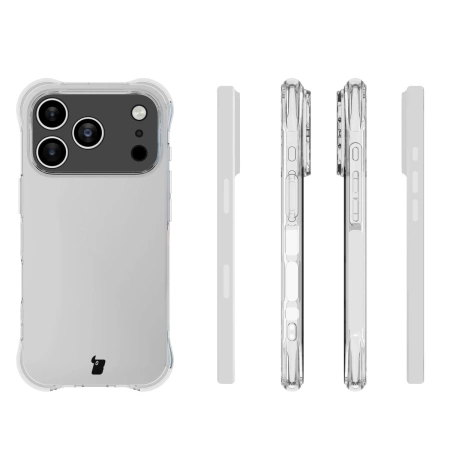 Elastyczne etui + 2x szkło hartowane Bizon Case Clear Pack do iPhone 17 Pro