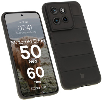 Pancerne etui Bizon Case Tur do Motorola Edge 50 Neo, czarne