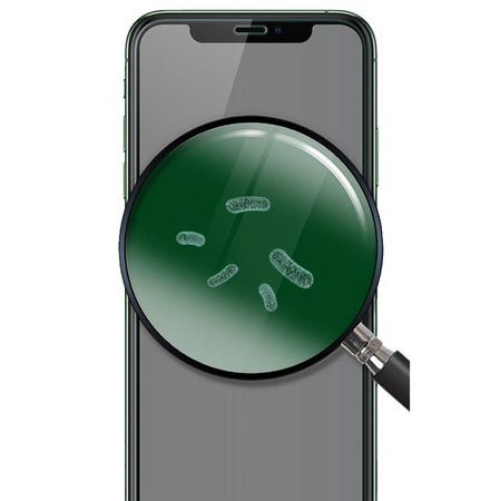 Szkło hartowane Bizon Glass Anti-Bacterial - 2 szt. + obiektyw, iPhone Xs